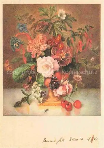 AK / Ansichtskarte STEINER Emanuel (1778-1831) Kuenstlerkarte Vase mit Blumen