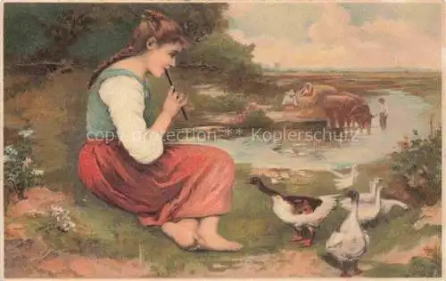 AK / Ansichtskarte MEIssNER und BUCH Litho Verlag Gaenseliesel 
