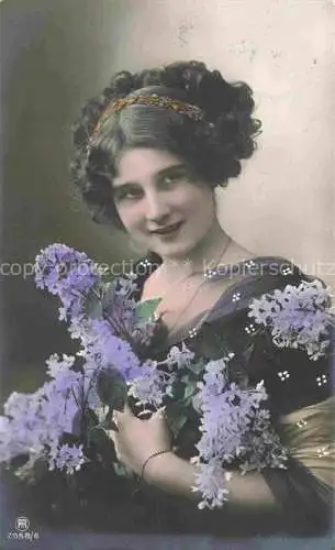 AK / Ansichtskarte Foto RPH Nr. 2958/6 Frau Flieder 