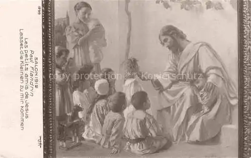 AK / Ansichtskarte Jesus Christus Christentum Salon Paul Flandrin Les Petits amis de Jesus Kinder