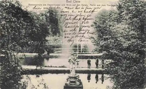 AK / Ansichtskarte Bad Cleve KLEVE Wasserkuenste am Amphitheater Kanal Tiergarten