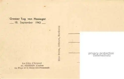 AK / Ansichtskarte Hossegor Soorts-Hossegor 40 Landes La plage et le Boulevard Promenade