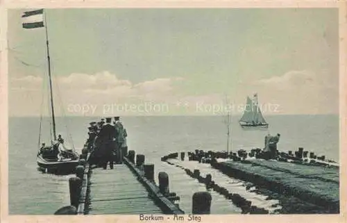AK / Ansichtskarte BORKUM Nordseebad Am Steg