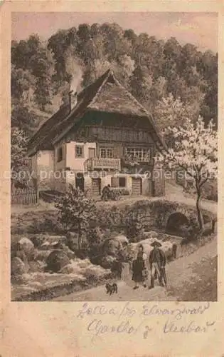 AK / Ansichtskarte Zell Harmersbach BW Schwarzwaldhaus Kuenstlerkarte