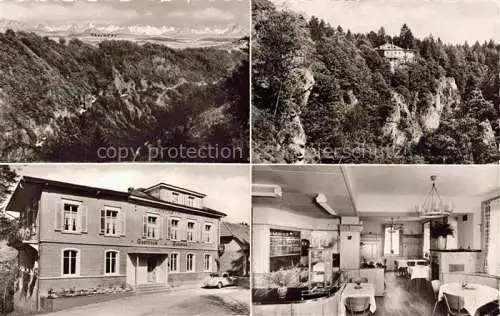 AK / Ansichtskarte Albbruck Gasthaus Pension Hohenfels Gastraum Panorama Albtal Bromsilber