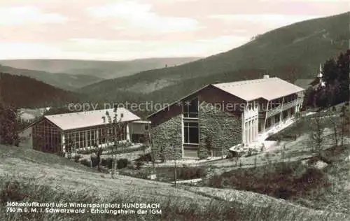 AK / Ansichtskarte Hundsbach  Forbach Schwarzwald BW Erholungsheim der IGM