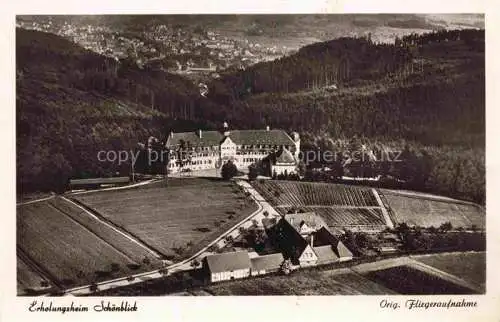 AK / Ansichtskarte Schwaebisch Gmuend BW Erholungsheim Schoenblick Fliegeraufnahme