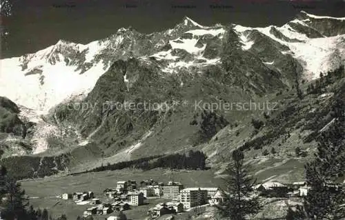 AK / Ansichtskarte Saas-Fee VISP VS Feegletscher und Hohbalengletscher