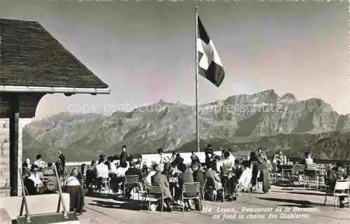 AK / Ansichtskarte Leysin VD Restaurant de la Berneuse au fond la chaine des Diablerets