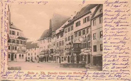 AK / Ansichtskarte Stein Rhein Stein am Rhein SH Bemalte Haeuser am Marktplatz