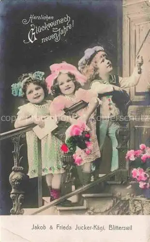 AK / Ansichtskarte Neujahr Annee New Year Kinder Jakob Frieda Blitterswil Schweiz