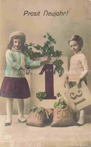 AK / Ansichtskarte Foto Amag Nr. 60730/4 Neujahr Nouvelle Année Kinder  
