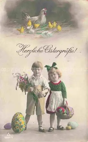 AK / Ansichtskarte Foto PH Paris Nr. 4895-2 Ostern Paques Kinder Eier Kueken 