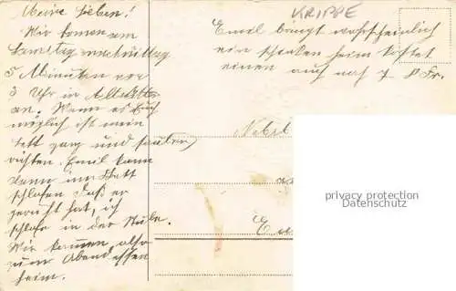 AK / Ansichtskarte Krippe Weihnachtskrippe Crib Copier Engel 