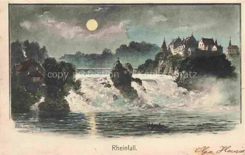 AK / Ansichtskarte FELLE Eugen (1869-1934) Kuenstlerkarte Rheinfall 
