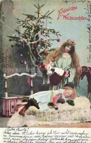 AK / Ansichtskarte Weihnachten Christmas X-Mas Noel Kinder Spielzeug Puppe