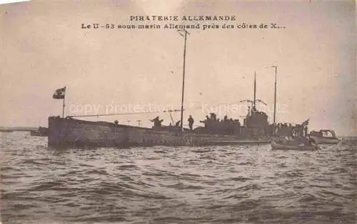AK / Ansichtskarte Marine  Warships Piraterie Allemande Le U-53