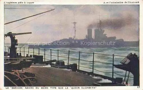 AK / Ansichtskarte Marine  Warships Barham Que Queen Elisabeth