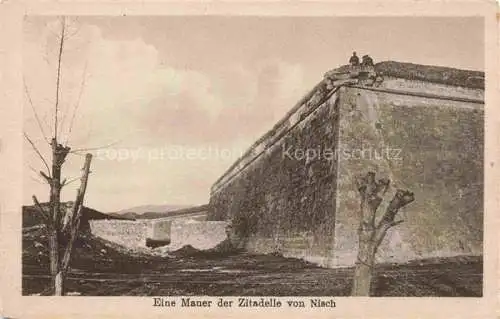 AK / Ansichtskarte Nisch NIS Okrug Nisava Serbija Eine Mauer der Zitadelle