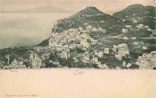 AK / Ansichtskarte CAPRI Golfo di Napoli Campania IT Panorama Blick zum Vesuv
