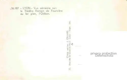 AK / Ansichtskarte LYON 69 Rhone Théâtre Romain de Fourvière au 1er plan l'Odéon vue aérienne