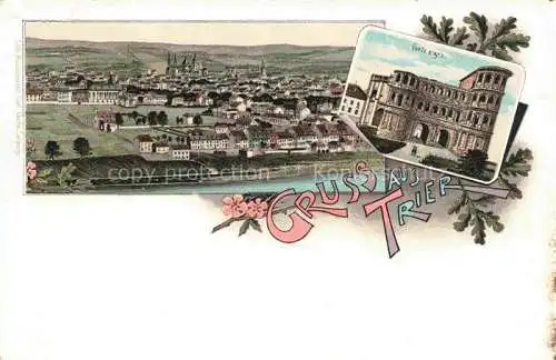 AK / Ansichtskarte TRIER Stadtpanorama Porta nigra Litho Deutsche Reichspost