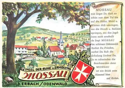 AK / Ansichtskarte Mossau Odenwaldkreis Hessen Panorama Illustration