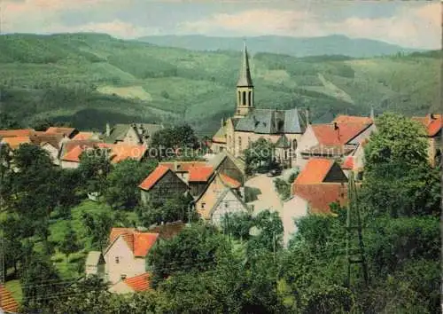 AK / Ansichtskarte Rothenberg Odenwald Hessen Teilansicht mit Kirche