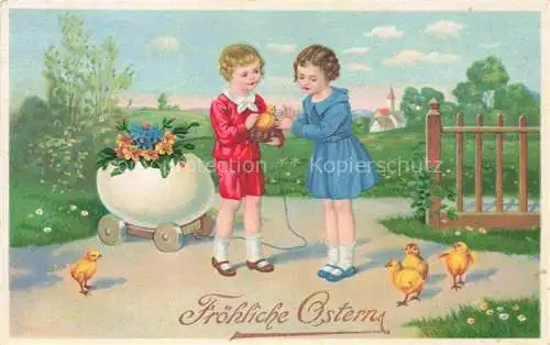 AK / Ansichtskarte Ostern Easter Paques Pasqua-- Kinder Kueken 