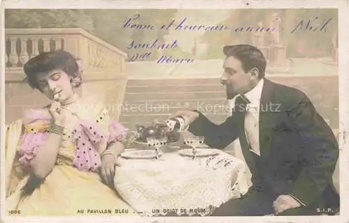 AK / Ansichtskarte Sekt Sparkling Petillant Espumoso Wein Wine Vin Vino au Pavillon Bleu 