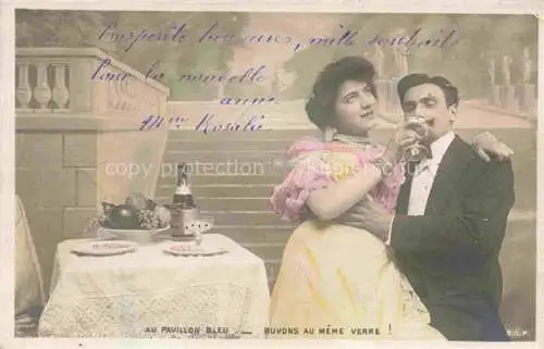 AK / Ansichtskarte Sekt Sparkling Petillant Espumoso Wein Wine Vin Vino au Pavillon Bleu 