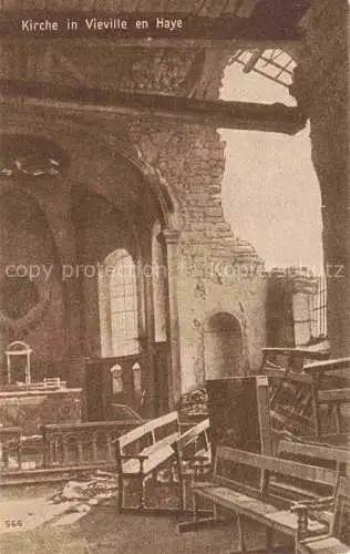 AK / Ansichtskarte Vieville-en-Haye TOUL 54 Meurthe-et-Moselle Kirche in Truemmern 1. Weltkrieg