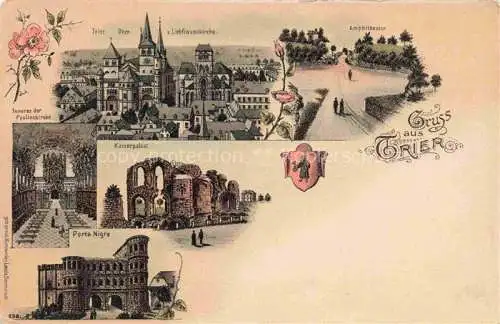 AK / Ansichtskarte TRIER Dom Liebfrauenkirche Amphitheater Kaiserpalast Porta Nigra Litho Deutsche Reichspost