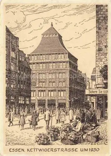AK / Ansichtskarte EssEN  Ruhr Kettwigerstrasse um 1930 Rockenbach Kuenstlerkarte