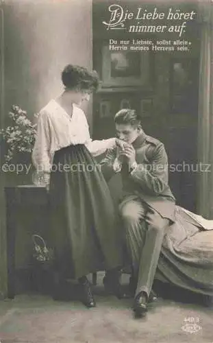 AK / Ansichtskarte Foto Amag Nr. 449/3 Frau Soldat Rosen 