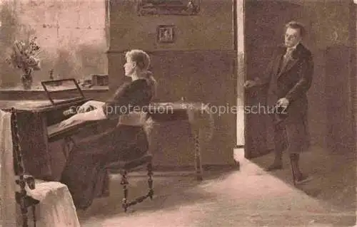 AK / Ansichtskarte BEETHOVEN Ludwig van Komponist Blinde F. Armin Piano Klaviere 