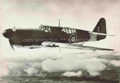 AK / Ansichtskarte Flugzeuge Militaria RAF Fairey Firefly Royal Navy