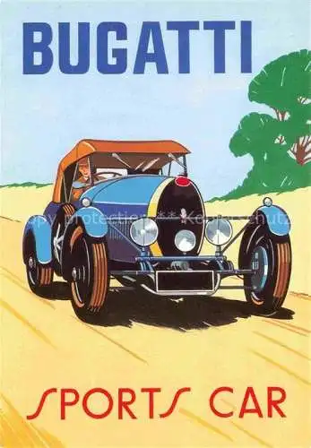 AK / Ansichtskarte Autos Cars Voitures-- Bugatti Sport Car
