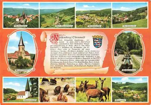 AK / Ansichtskarte Rothenberg Odenwald Hessen Panorama Ober Hainbrunn Kortelshuette Kirche Park Finkenbach Bergtierpark Raubach