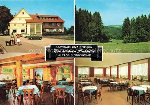 AK / Ansichtskarte Tromm Odenwald Gasthaus Pension Zur schoenen Aussicht Gastraeume