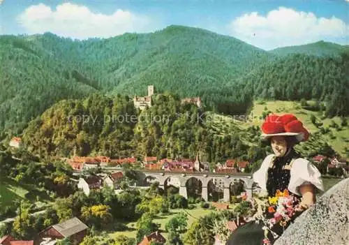 AK / Ansichtskarte Hornberg  Schwarzwald Schwarzwaldbahn Trachtenmaedchen