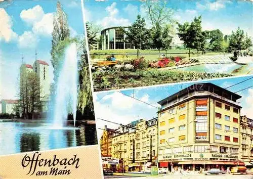 AK / Ansichtskarte OFFENBACH  MAIN Josefskirche Stadtansicht Stadtbad