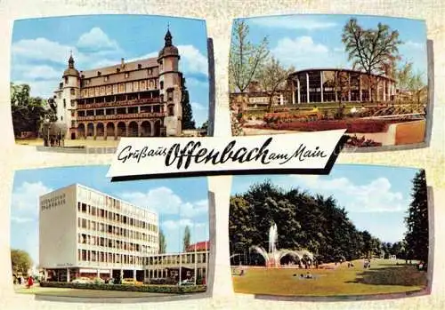 AK / Ansichtskarte OFFENBACH  MAIN Schloss Sparkasse Halle Park