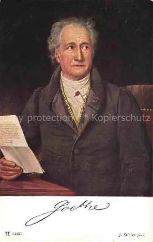 AK / Ansichtskarte Verlag Ackermann Kuenstlerpostkarte Nr. 1448b Goethe J. Stieler Muenchen 