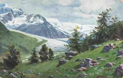 AK / Ansichtskarte SPLITGERBER J. jr. Kuenstlerkarte Chocolat Milk Cailler Schweiz 