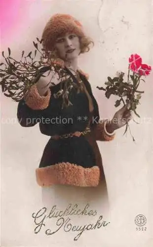 AK / Ansichtskarte Foto RTB Nr. 5522 Neujahr Nouvelle Annee Frau 