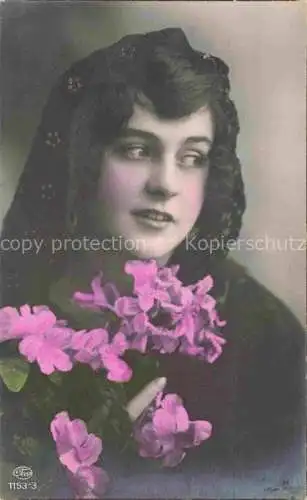 AK / Ansichtskarte Foto Teco Nr. 1153-3 Maedchen Rosen 