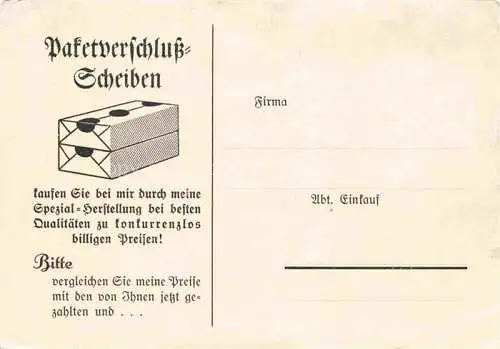AK / Ansichtskarte Doebeln Sachsen Geschaeftskorrespondenz Paktverschluss-Scheiben Fa. Paul Dauphin