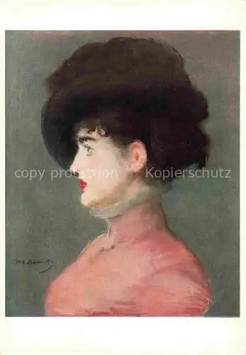 AK / Ansichtskarte MANET Edouard (1832-1883) Kuenstlerkarte Portraet von Irma Brunner