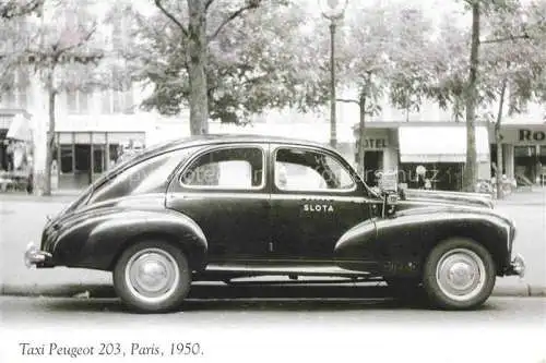 AK / Ansichtskarte PEUGEOT Autos Cars Voitures-- Taxi 203 Paris 1950 